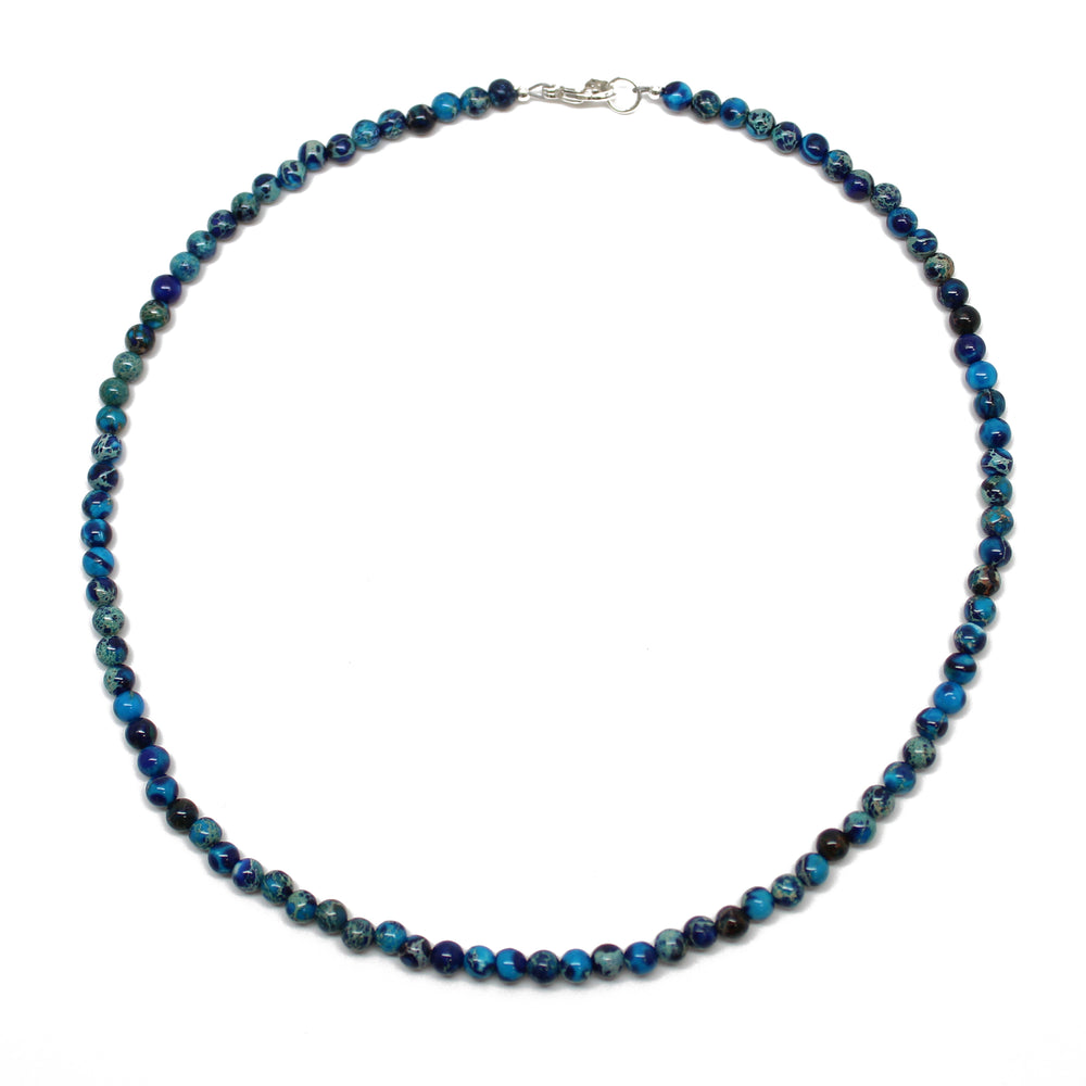 
                      
                        Blue Sea Sediment Jasper Bead Necklace 
                      
                    