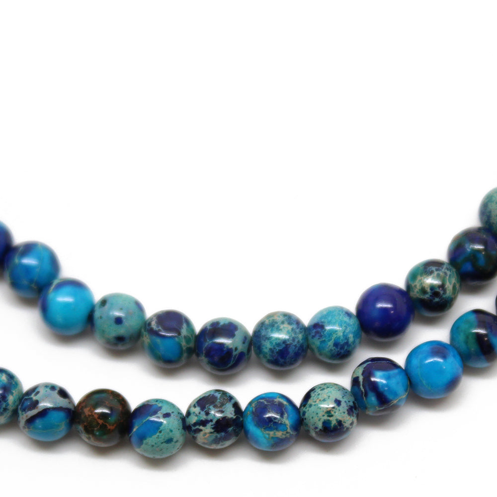 
                      
                        Blue Sea Sediment Jasper Bead Necklace 
                      
                    