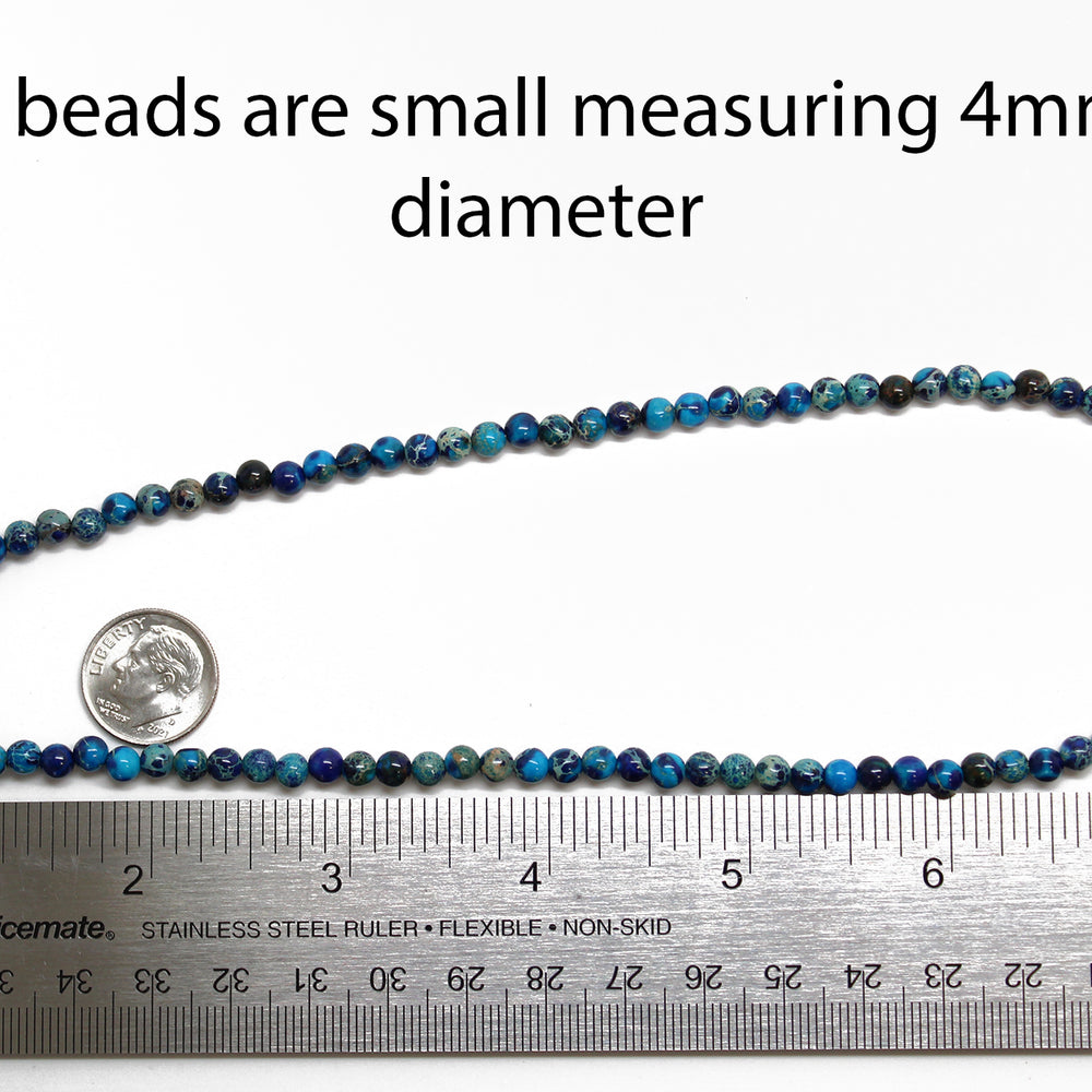 
                      
                        Blue Sea Sediment Jasper Bead Necklace 
                      
                    