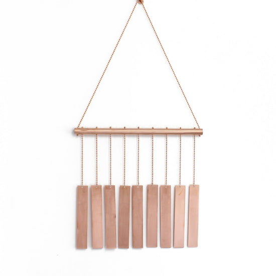 Load image into Gallery viewer, Copper Wind Chime with Rectangles
