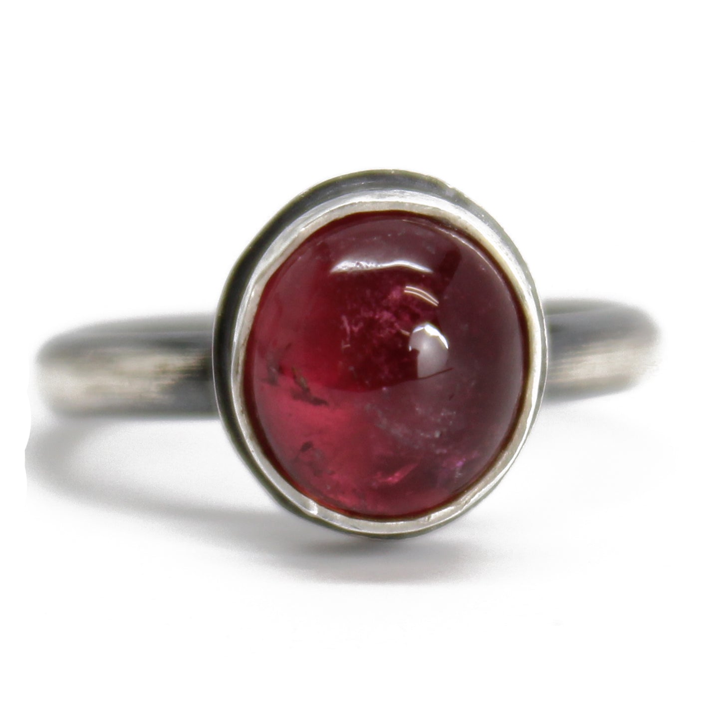Pink Tourmaline Ring in Sterling Silver, Size 6.5 US