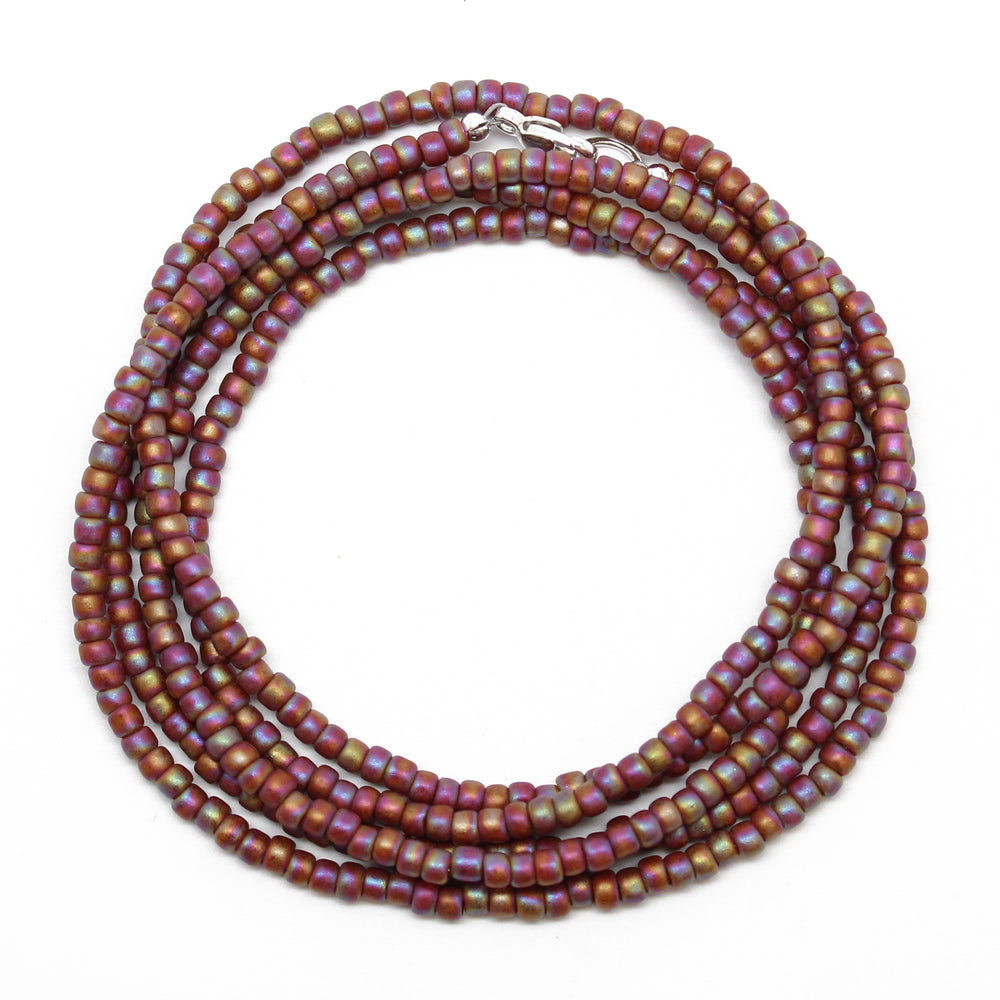 
                      
                        Burnt Orange Seed Bead Necklace
                      
                    