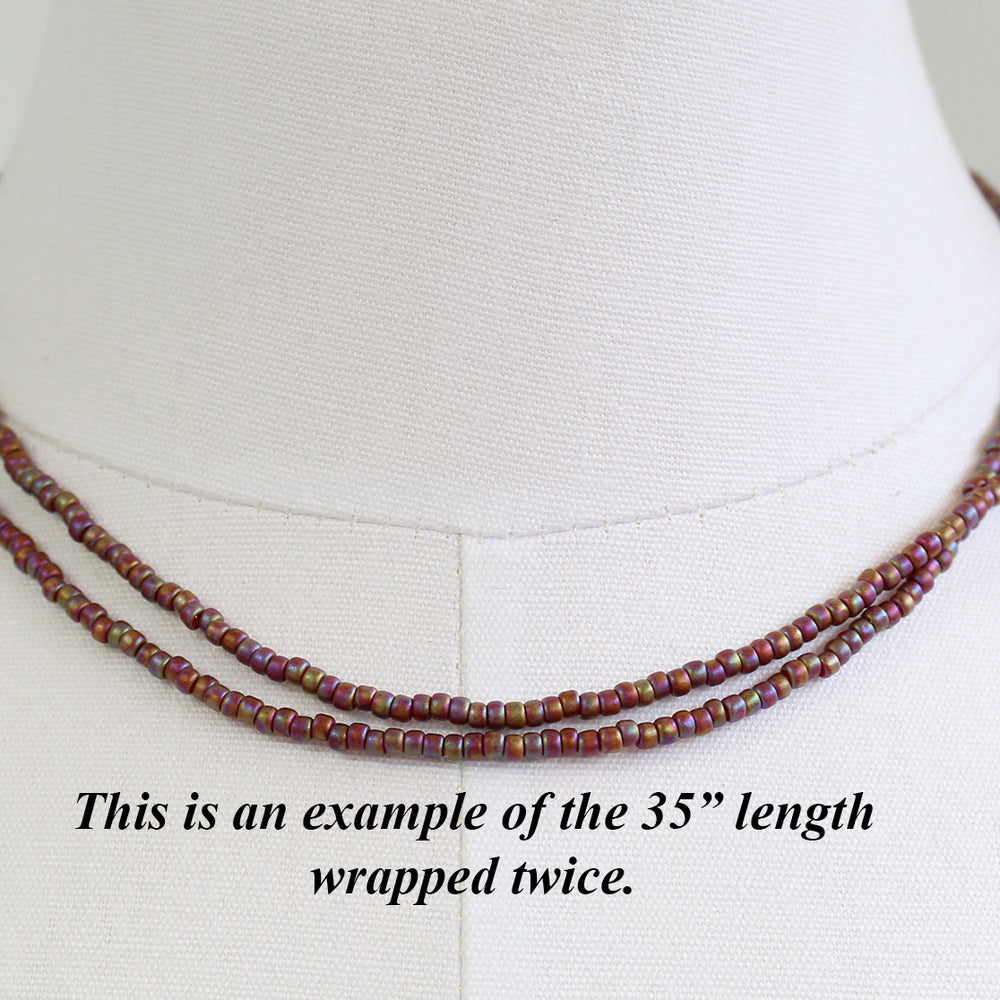 
                      
                        Burnt Orange Seed Bead Necklace
                      
                    