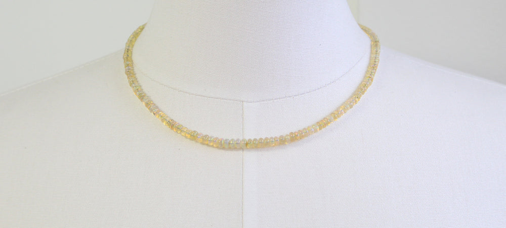 
                      
                        Golden Opal Bead Necklace, 18 Inches Long
                      
                    