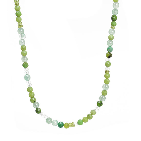 Emerald Stone Necklace Jewelry | Green Jade Bead Stone Necklace - Double  Color Green - Aliexpress