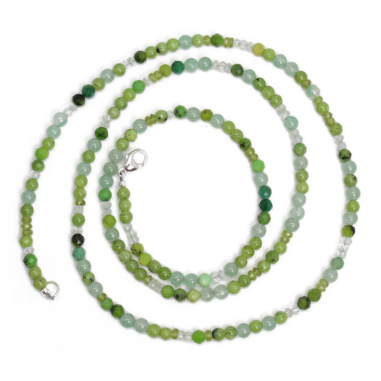 Avery | Jade Bead Necklace by TRACE in 14k white gold