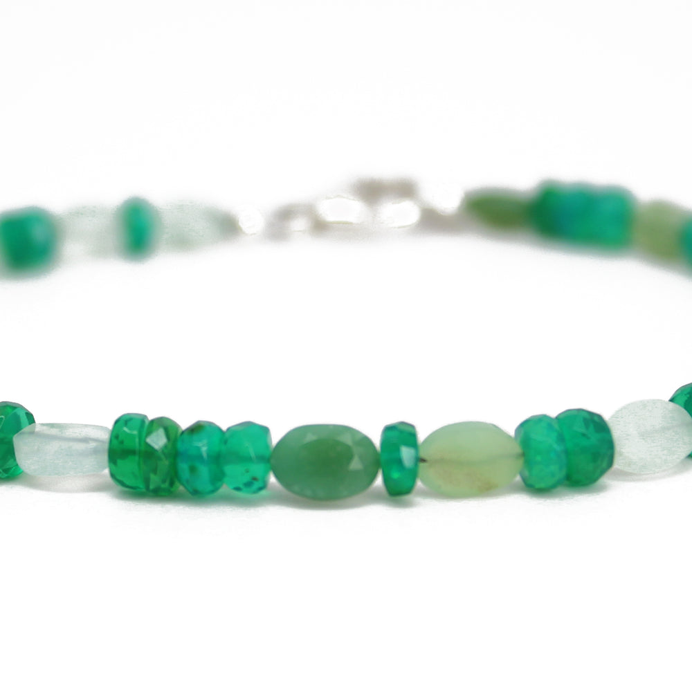 
                      
                        Green Ethiopian Opal and Chrysoprase Bracelet
                      
                    