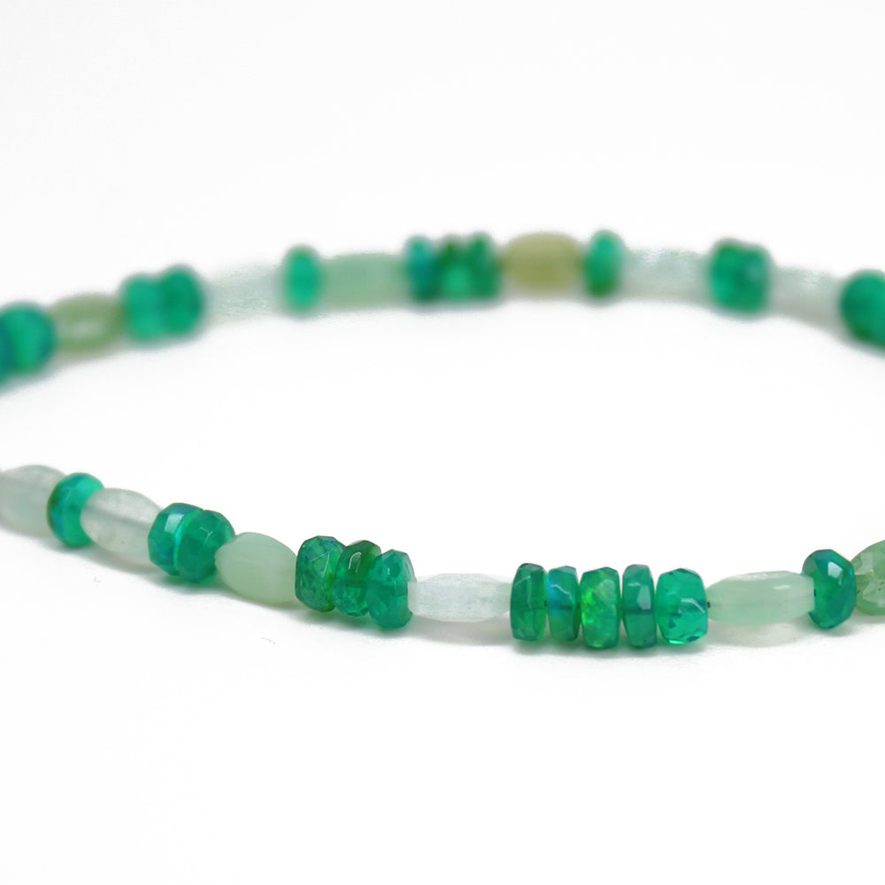 
                      
                        Green Ethiopian Opal and Chrysoprase Bracelet
                      
                    