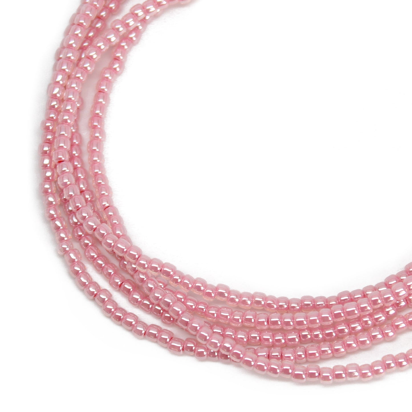 Impatiens Pink Seed Bead Necklace, Thin 1.5mm Single Strand – Kathy Bankston