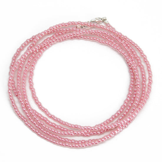 Products Impatiens Pink Seed Bead Necklace