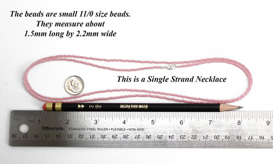 Products Impatiens Pink Seed Bead Necklace