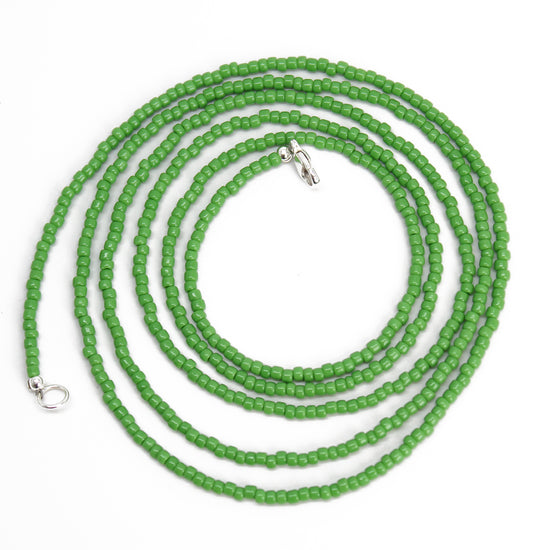 White Seed Bead Necklace, Thin 1.5mm Single Strand Beaded Necklace 30