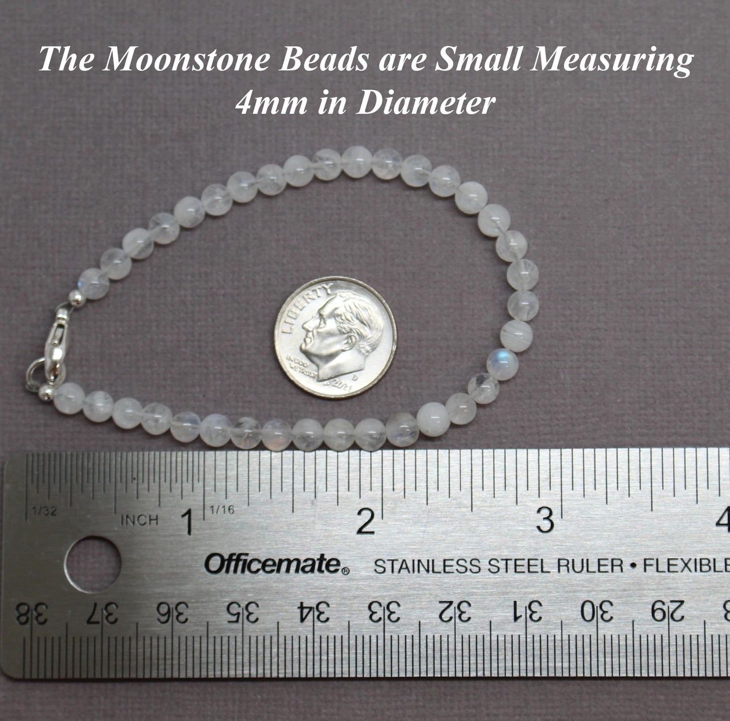 4mm Moonstone Bracelet