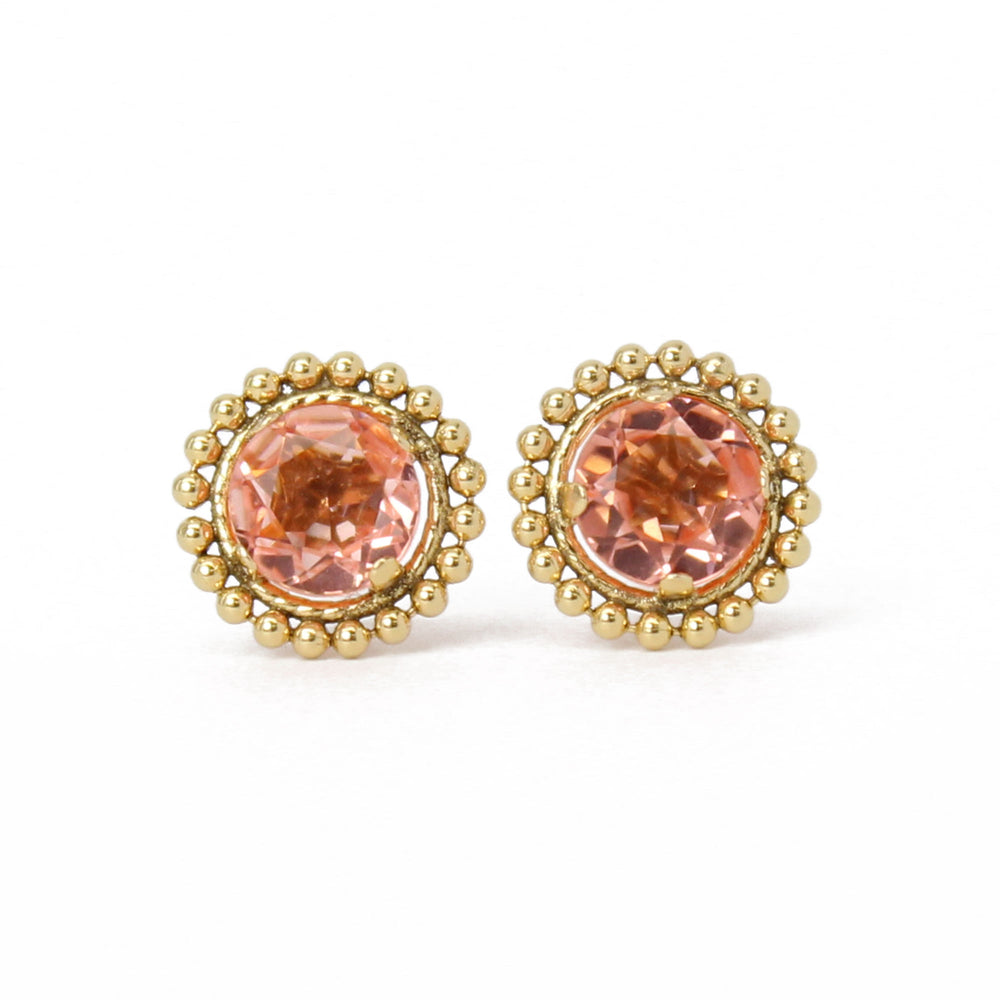 
                      
                        Morganite Gold Filled Stud Earrings
                      
                    