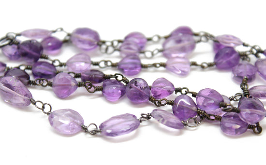 Load image into Gallery viewer, Handmade Multi Strand Purple Amethyst Bracelet
