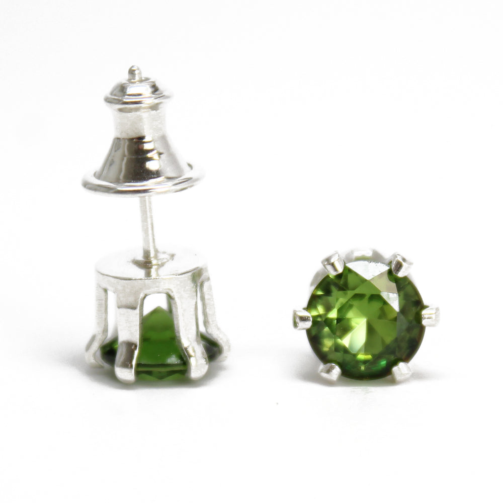 
                      
                        6mm Prong Set Simulated Peridot Stud Earrings in Sterling Silver
                      
                    