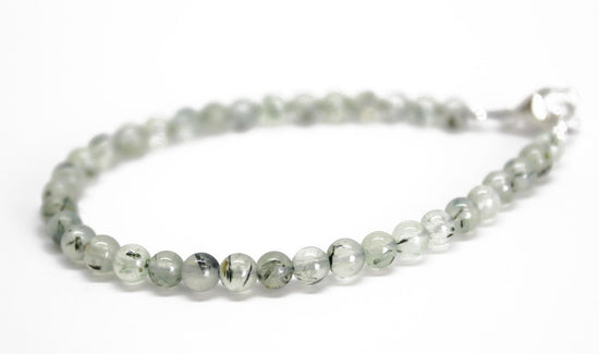Load image into Gallery viewer, 4mm Prehnite Bracelet with Lobster Clasp
