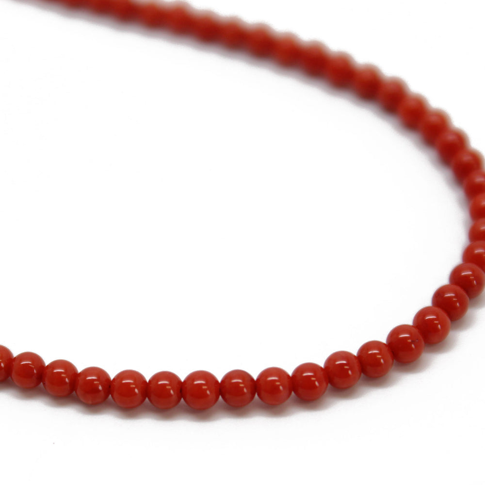 
                      
                        Red Coral Choker Necklace, Tiny 2mm Bright Red Gemstone Necklace
                      
                    