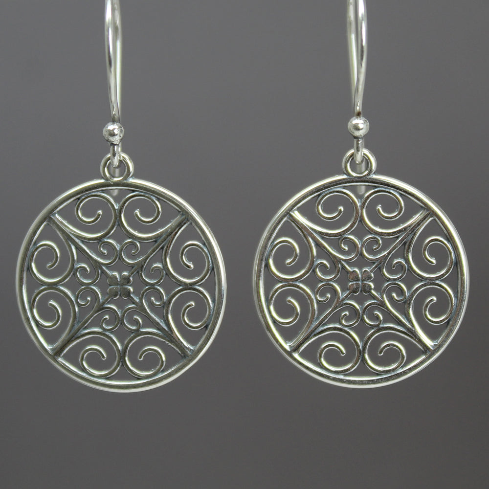 
                      
                        Round Sterling Silver Filigree Earrings
                      
                    