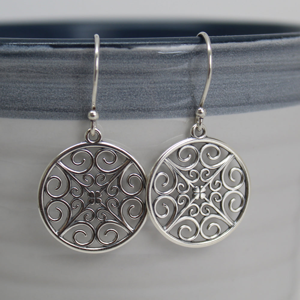 
                      
                        Round Sterling Silver Filigree Earrings
                      
                    