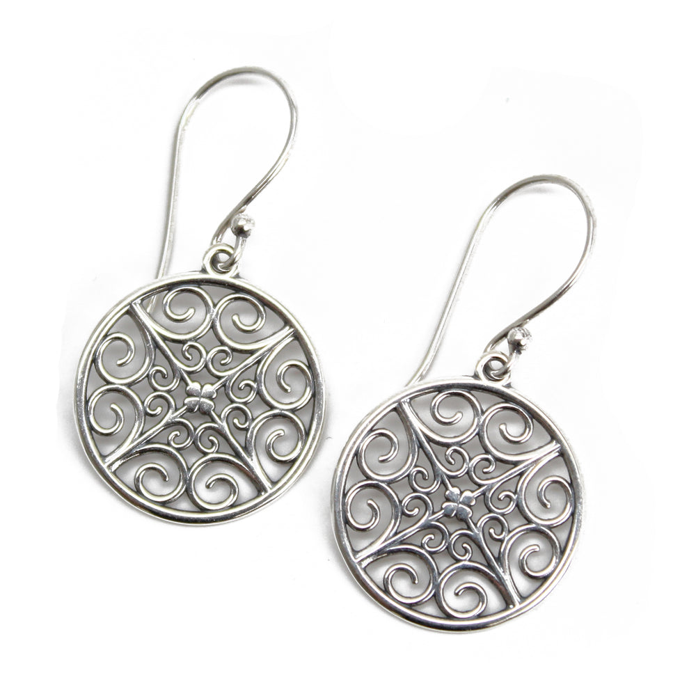 
                      
                        Round Sterling Silver Filigree Earrings
                      
                    