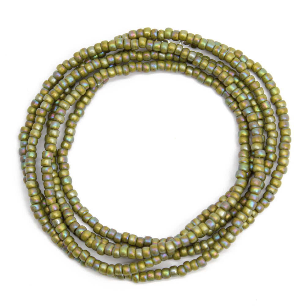 
                      
                        Semi Glazed Olive Green Seed Bead Necklace
                      
                    