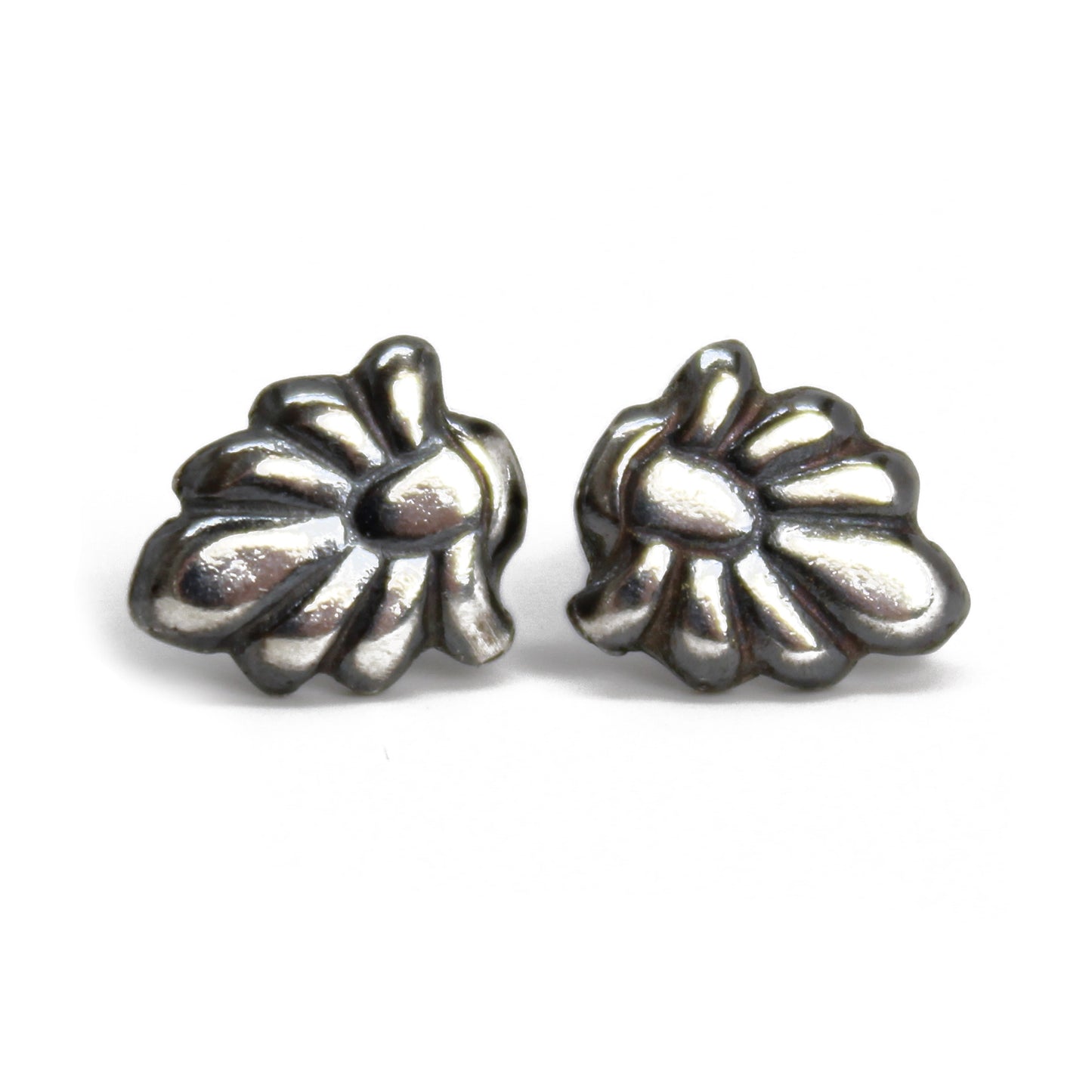 Load image into Gallery viewer, Sterling Silver Flourish Stud Earrings
