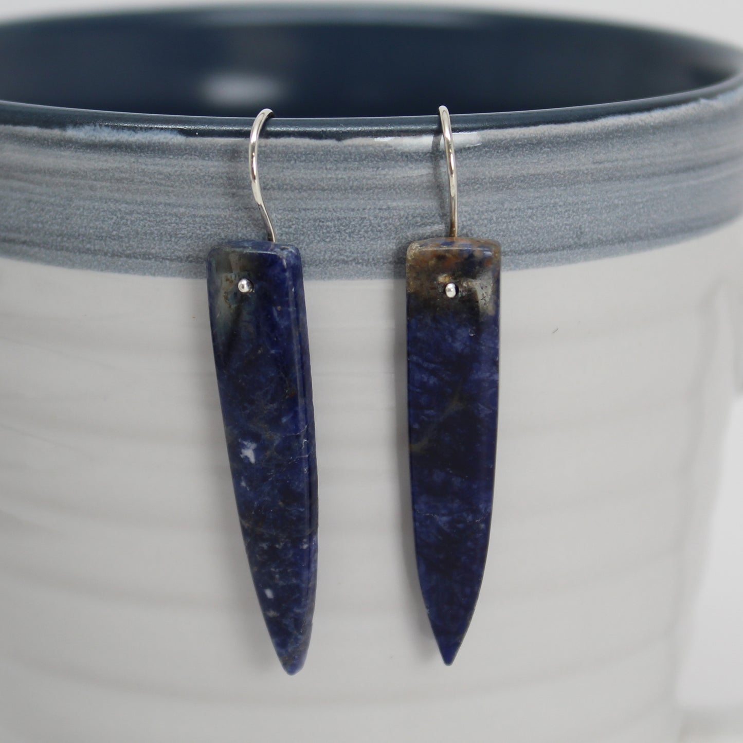 Sodalite Earrings with Sterling Silver Ear Wires
