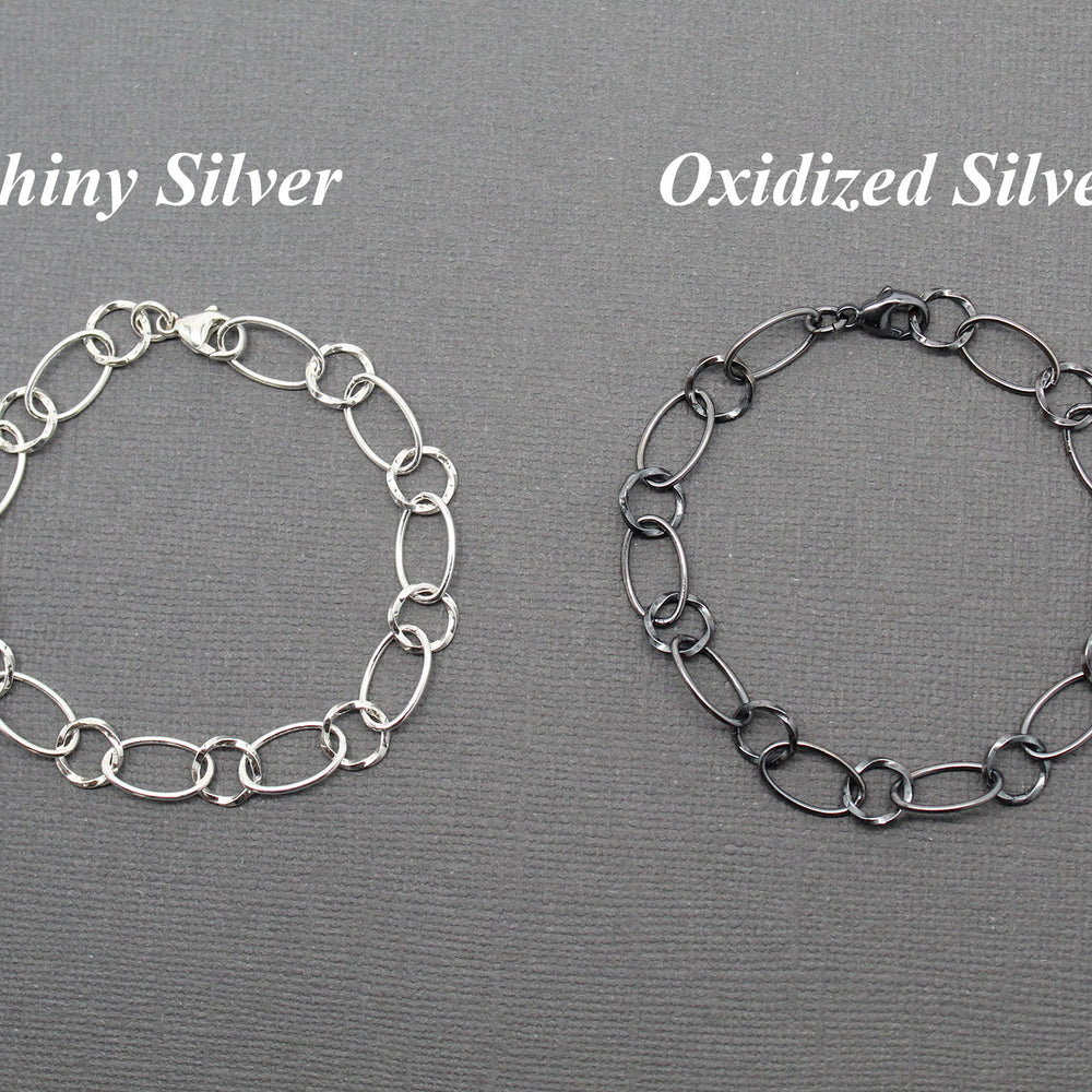 
                      
                        8mm Smooth Oval & Twist Round Chain Bracelet
                      
                    