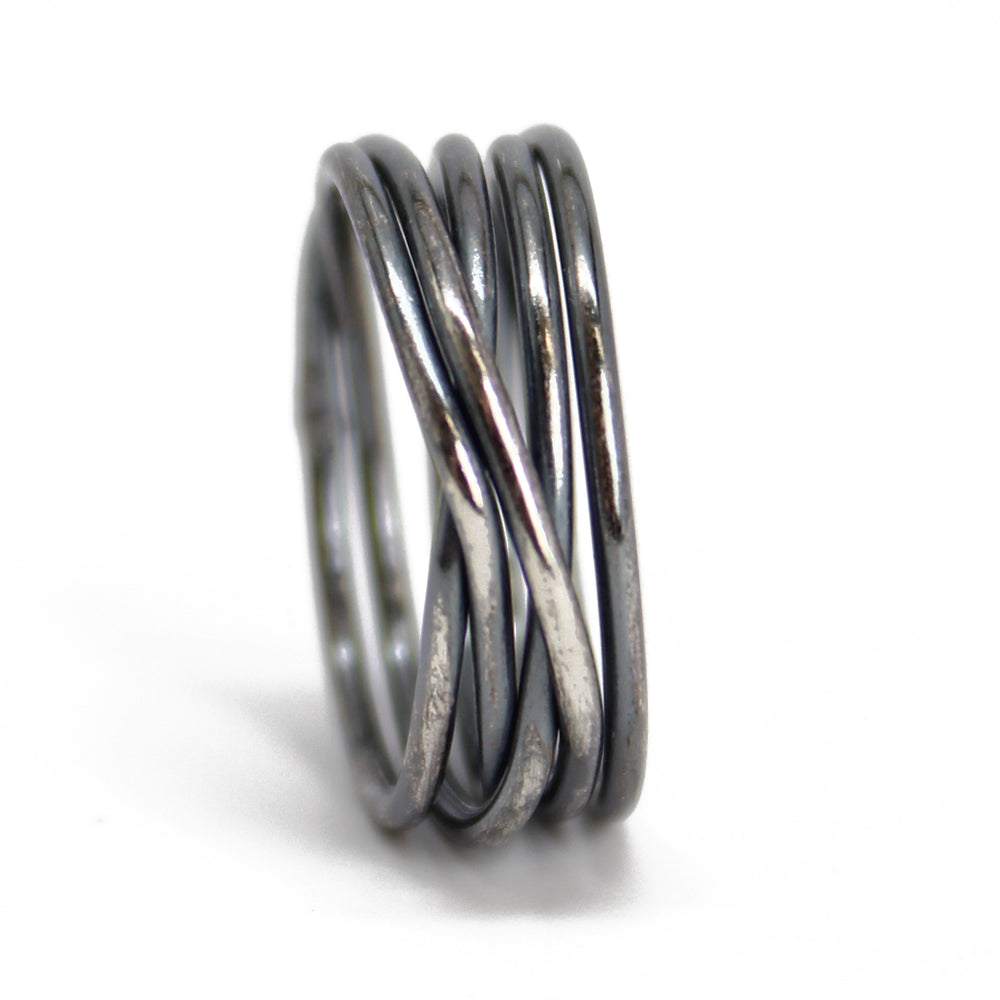 
                      
                        Sterling Silver Wire Wrapped Ring, Size 9
                      
                    