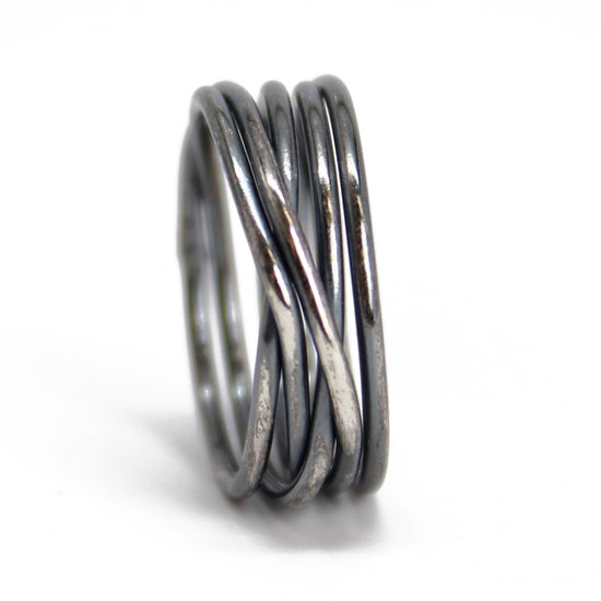 Sterling Silver Wire Wrapped Ring, Size 9