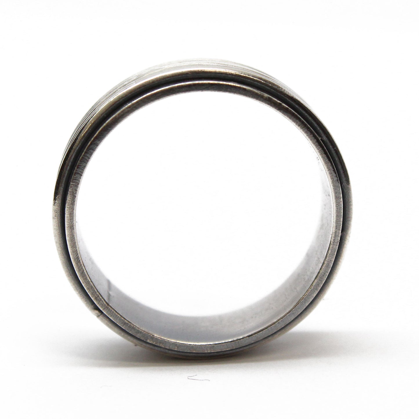 Sterling Silver Five Ring Wide Band Ring Size 8.5 US