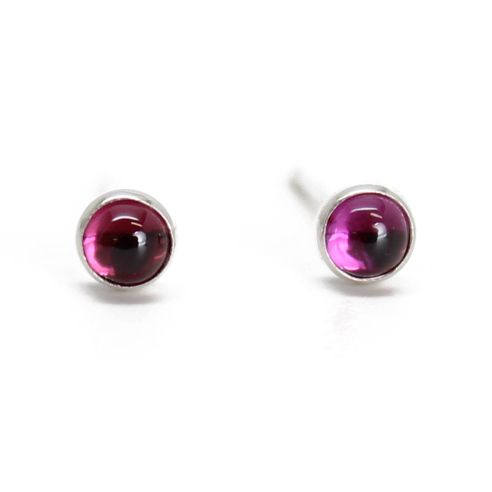
                      
                        Tiny 3mm Rhodolite Garnet Stud Earrings
                      
                    