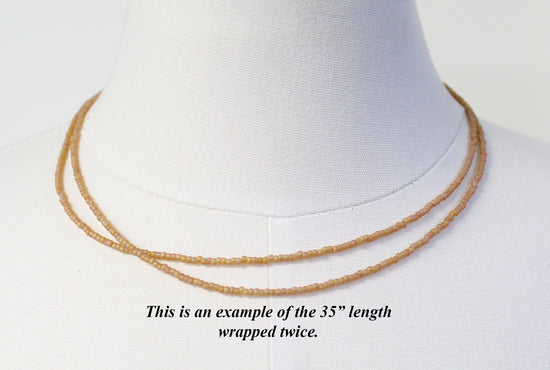 Transparent Frosted Rainbow Topaz Seed Bead Necklace, Thin 1.5mm Single Strand