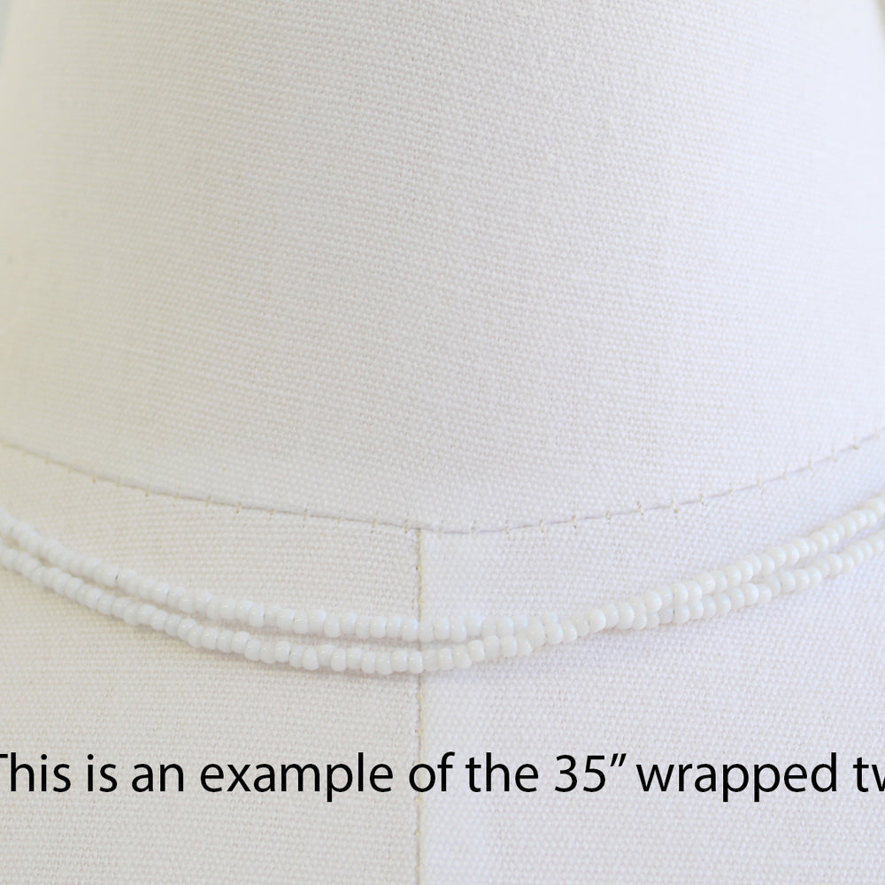 
                      
                        White Seed Bead Necklace-Shiny Opaque White-Single Strand
                      
                    