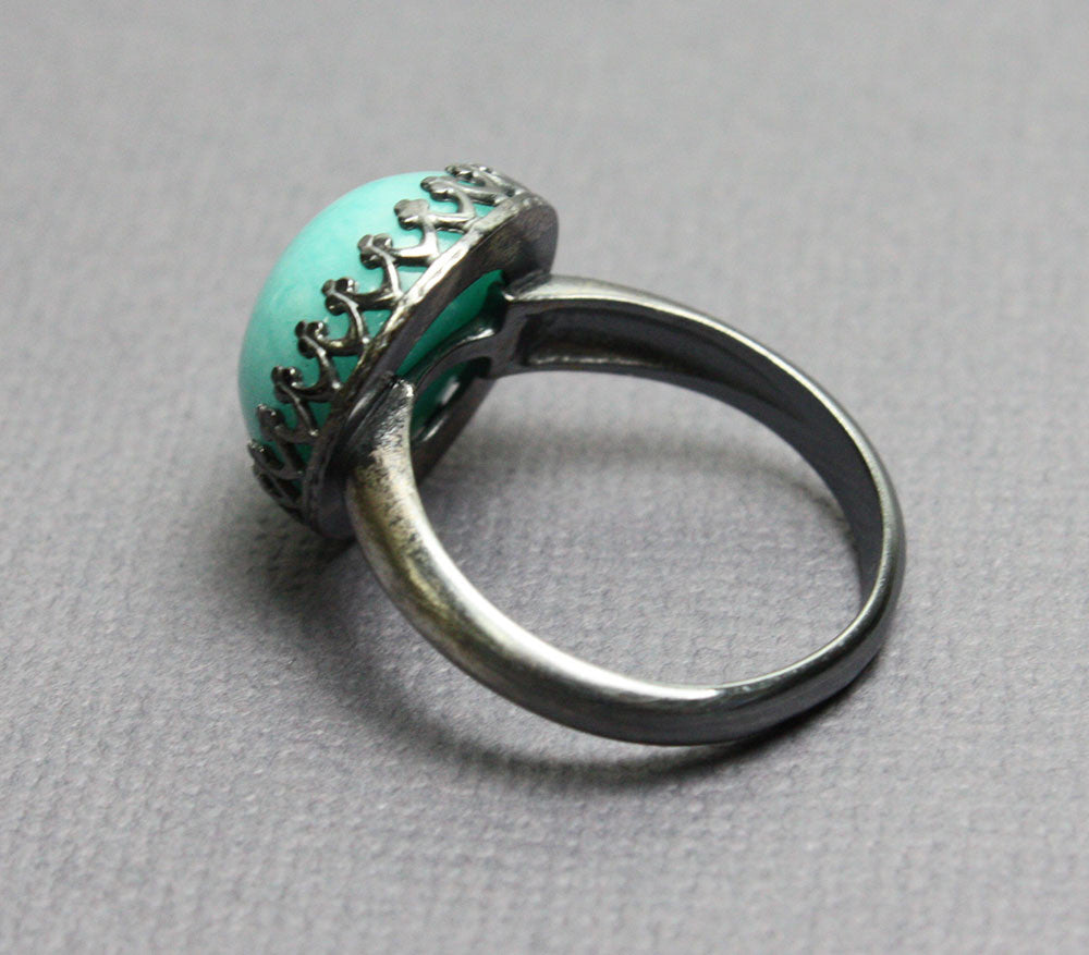 Green Aqeeq Stone Ring in Pakistan - Buy Online Men Ring - Hunza Bazar