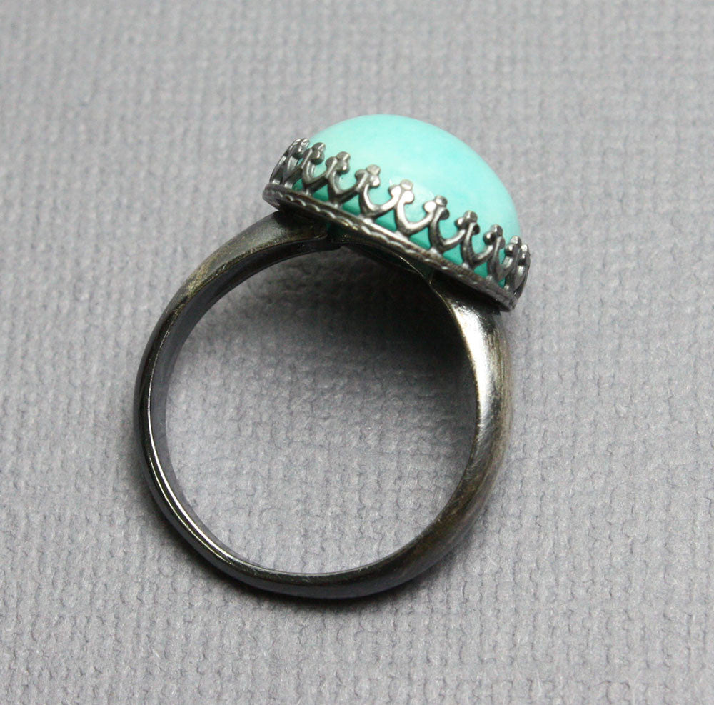 Load image into Gallery viewer, Amazonite and Sterling Silver Ring
