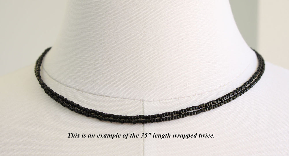 
                      
                        Black Seed Bead Choker
                      
                    