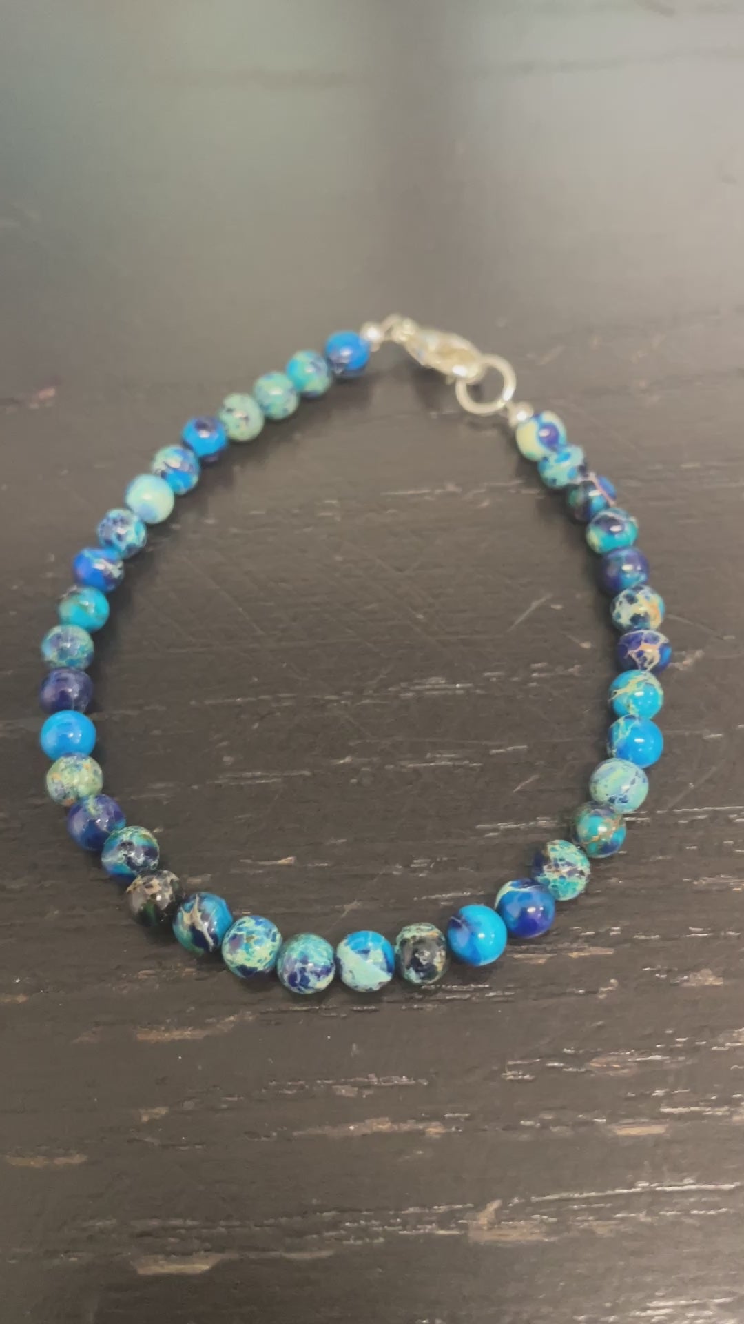 Load and play video in Gallery viewer, Blue Jasper Bracelet with Clasp
