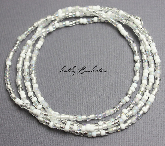 Classic Wedding White Seed Bead Necklace
