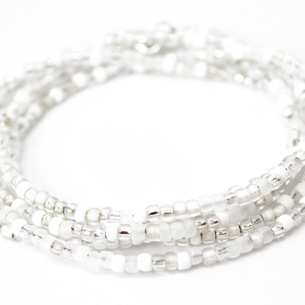
                      
                        White Seed Bead Necklace-Classic Wedding White-Single Strand
                      
                    