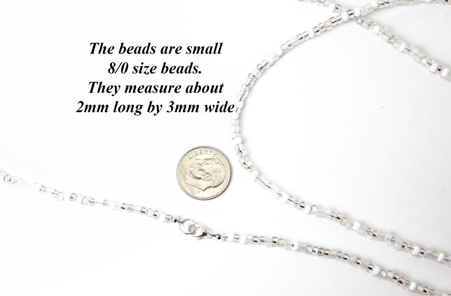 Small White Seed Bead Necklace