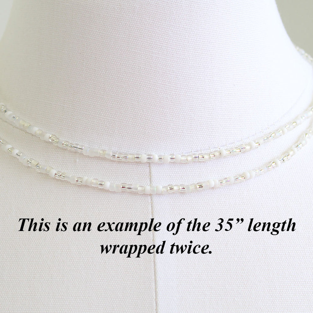 
                      
                        Short White Seed Bead Necklace
                      
                    