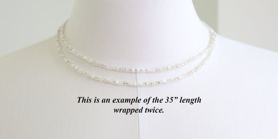 Load image into Gallery viewer, Short White Seed Bead Necklace
