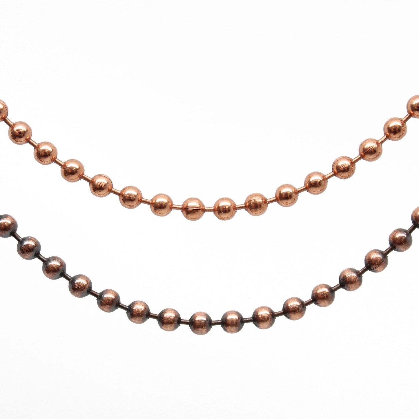 Copper Bead Ball Chain Bracelet or Necklace, 3.2mm