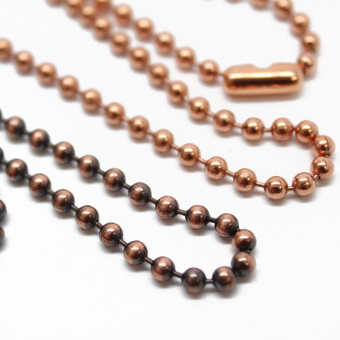 Bulk Antique Copper Ball Chain Necklaces 24 - Select Quantity Pack of 10
