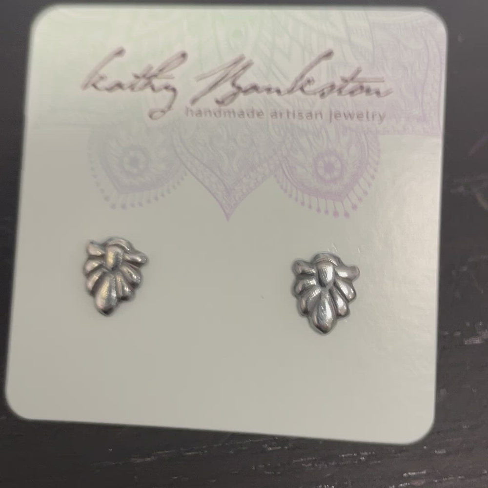 
                      
                        Load and play video in Gallery viewer, Sterling Silver Flourish Stud Earrings
                      
                    