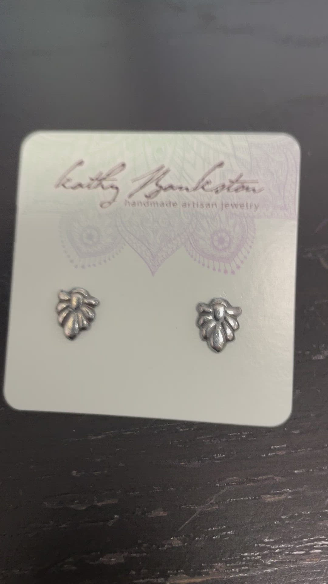 Load and play video in Gallery viewer, Sterling Silver Flourish Stud Earrings
