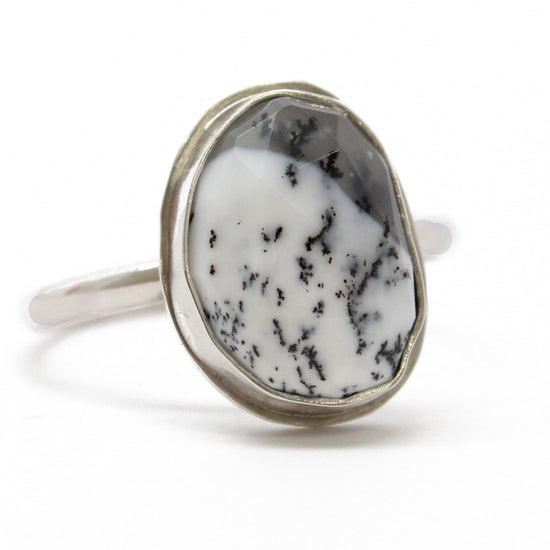 Load image into Gallery viewer, Dendritic Opal Ring in Sterling Silver, 8.75 US

