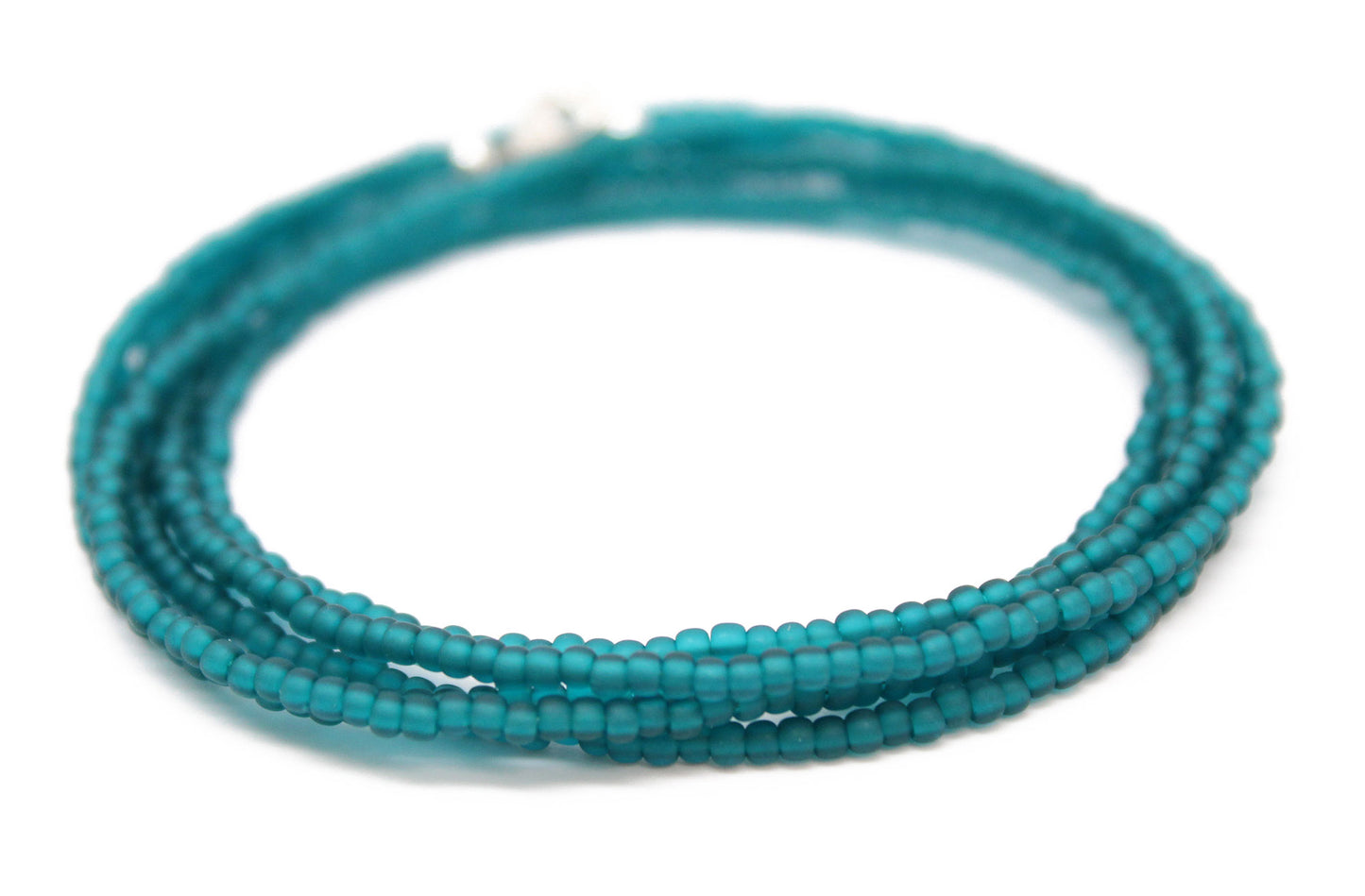 Teal Seed Bead Necklace